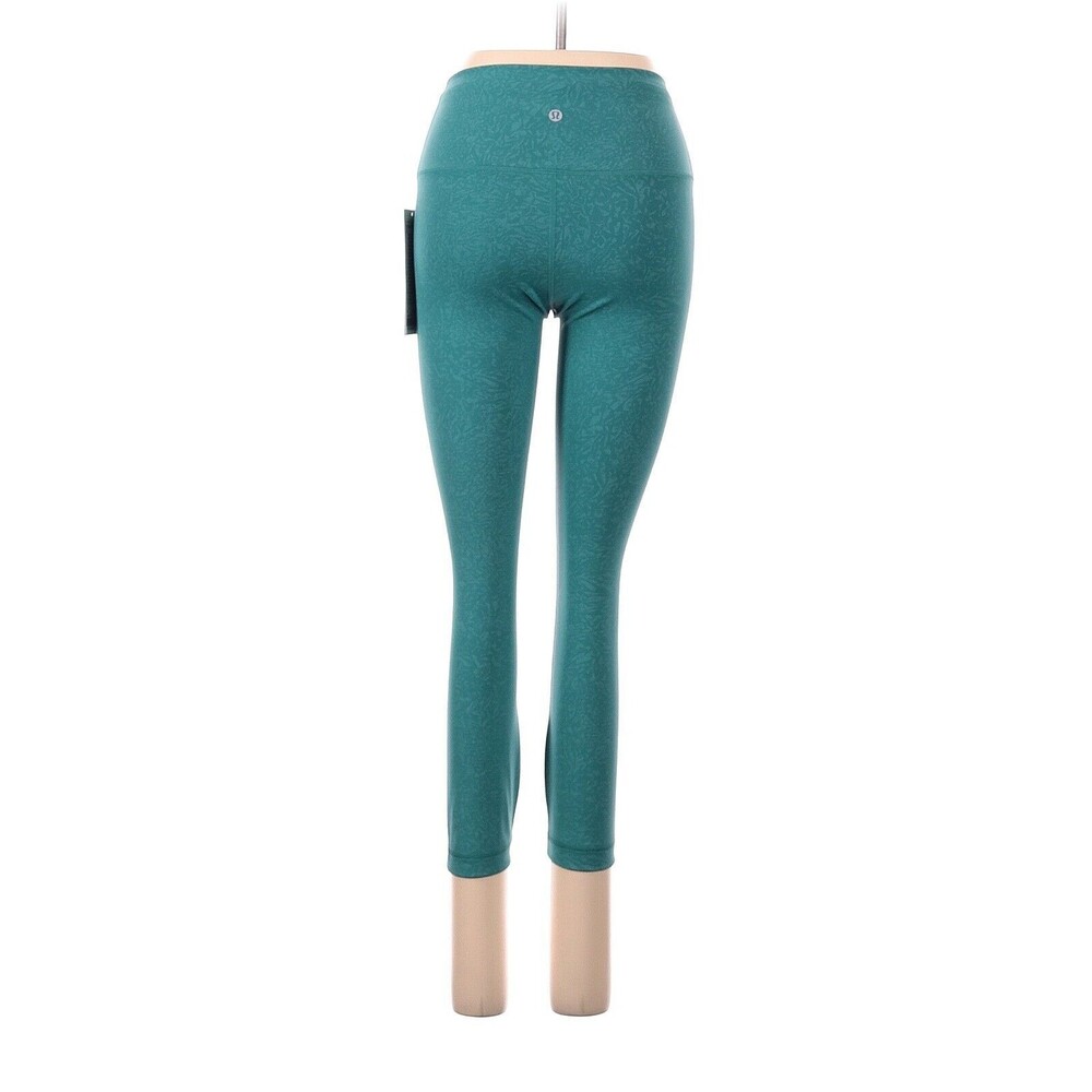 LULULEMON ATHLETICA Crunch Teal Lagoon Wunder Train HR Crop 23" Leggings - US 6 - Picture 3 of 8